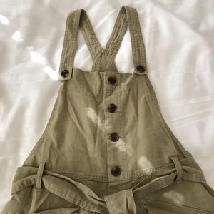 Urban Outfitters linen short overalls NWT